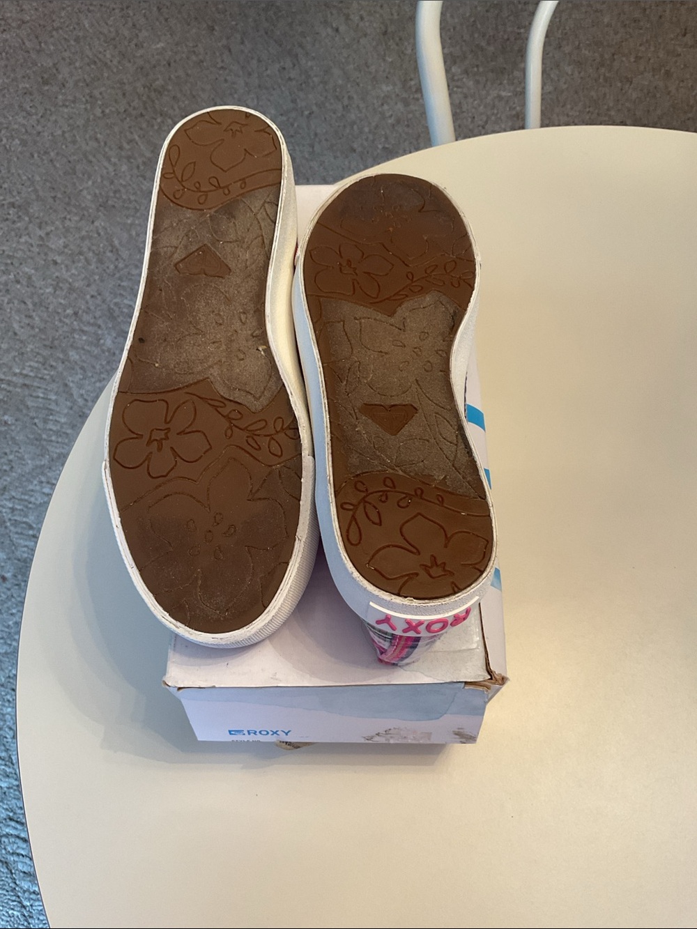 Roxy Girls Pink Plaid Slip-On Ballet Flats - Picture 2 of 5